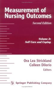 Cover of: Measurement of Nursing Outcomes: Self Care and Coping (Measurement of Nursing Outcomes)