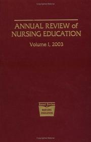 Cover of: Annual Review of Nursing Education 2003 (Annual Review of Nursing Education)