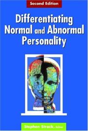 Cover of: Differentiating normal and abnormal personality