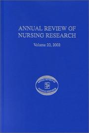 Cover of: Annual Review of Nursing Research, 2002: Geriatric Nursing Research (Annual Review of Nursing Research)