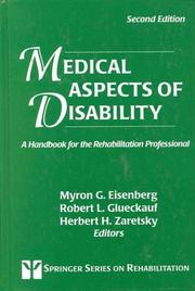 Cover of: Medical aspects of disability: a handbook for the rehabilitation professional