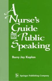 Cover of: A nurse's guide to public speaking