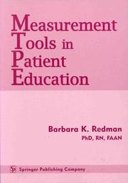 Cover of: Measurement tools in patient education