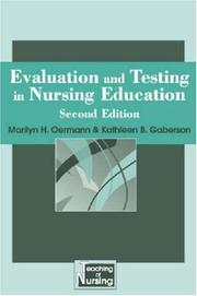 Cover of: Evaluation and testing in nursing education by Marilyn H. Oermann