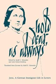 Cover of: Hold dear, as always: Jette, a German immigrant life in letters