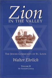 Cover of: Zion in the valley by Ehrlich, Walter