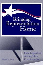Cover of: Bringing Representation Home: State Legislators Among Their Constituencies
