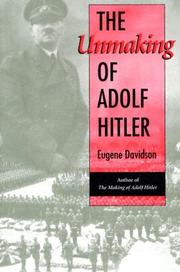 Cover of: The Unmaking of Adolf Hitler