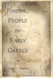 Cover of: Finding People In Early Greece (Fordyce W. Mitchel Memorial Lecture)