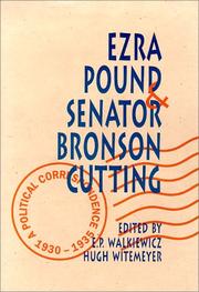 Cover of: Ezra Pound and Senator Bronson Cutting: A Political Correspondence, 1930-1935