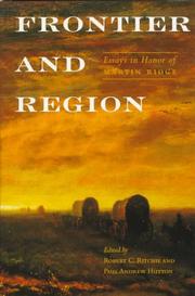 Cover of: Frontier and region by edited by Robert C. Ritchie and Paul Andrew Hutton.