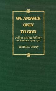 We answer only to God by Thomas L. Pearcy