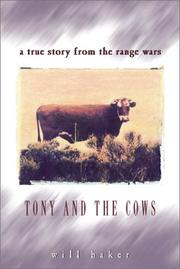 Cover of: Tony and the Cows by Will Baker