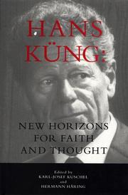 Cover of: Hans Kung: New Horizons for Faith and Thought