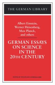 Cover of: German Essays on Science in the Twentieth Century by Wolfgang Schirmacher