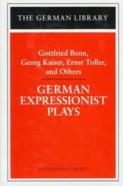 Cover of: German expressionist plays by edited by Ernst Schürer.