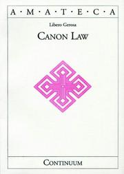 Cover of: Canon law