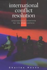 Cover of: International conflict resolution