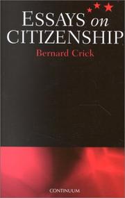 Cover of: Essays on Citizenship | Bernard R. Crick