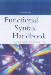 Cover of: The functional syntax handbook: analyzing English at the level of form