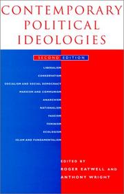 Cover of: Contemporary Political Ideologies by Anthony Wright, Roger Eatwell