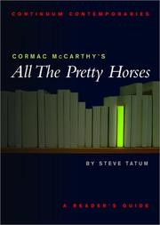 Cover of: Cormac McCarthy's All the pretty horses by Stephen Tatum