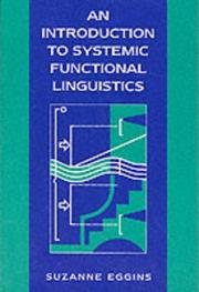 Cover of: An Introduction to Systemic Functional Linguistics by Suzanne Eggins
