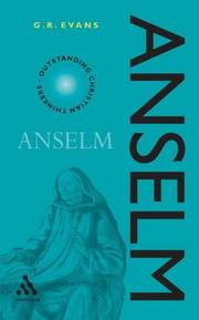 Cover of: Anselm (Outstanding Christian Thinkers) by G. R. Evans