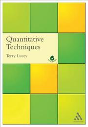 Cover of: Quantitative Techniques by Terence Lucey