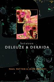 Cover of: Between Deleuze and Derrida by edited by Paul Patton and John Protevi.