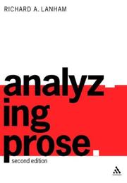 Cover of: Analyzing prose