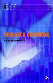 Cover of: Research Questions (Continuum Research Methods)