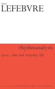 Cover of: Rhythmanalysis by Henri Lefebvre