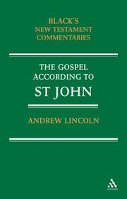 Cover of: Gospel According to St John (Black's New Testament Commentaries)