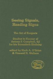 Cover of: Seeing Signals, Reading Signs: The Art Of Exegesis (Journal for the Study of the Old Testament Supplement)