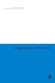 Cover of: Wittgenstein at his word by Duncan Richter