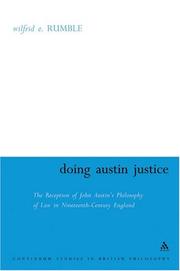 Cover of: Doing Austin justice: the reception of John Austin's philosophy of law in nineteenth-century England