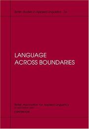 Cover of: Language Across Boundaries (Continuum Collection)