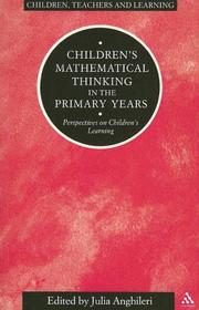 Cover of: Children's Mathematical Thinking In the Primary Years: Perspectives on Children's Learning (Children, Teachers and Learning)