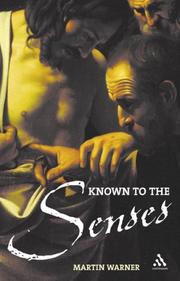 Cover of: Known to the Senses by Martin Warner, Martin Warner