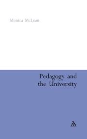 Cover of: Pedagogy And the University by Monica McLean