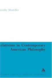 Cover of: Relativism in Contemporary American Philosophy (Continuum Studies in American Philosophy)