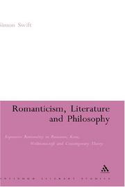 Cover of: Romanticism, Literature and Philosophy by Simon Swift