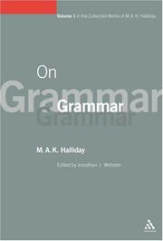Cover of: On Grammar (Collected Works of M. a. K. Halliday)