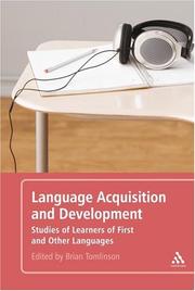 Cover of: Language Acquisition and Development by Brian Tomlinson