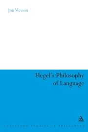 Cover of: Hegel's Philosophy of Language (Continuum Studies in Philosophy)