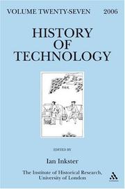 Cover of: History of Technology by Ian Inkster