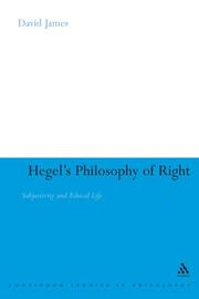 Cover of: Hegel's Philosophy of Right: Subjectivity and Ethical Life (Continuum Studies in Philosophy)