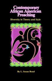 Cover of: Contemporary African American Preaching by L. Susan Bond