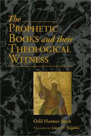 Cover of: The Prophetic Books and Their Theological Witness